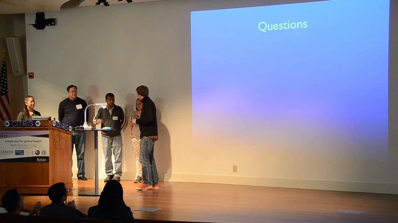 Diagnostics by Design: a hack day for global health – Team Visionaries, 2nd Place Prize